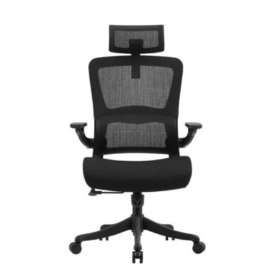 Cadeira de escritório ergonômica com suporte lombar Cadeira de escritório giratória executiva de malha preta