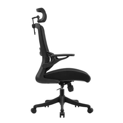 Cadeira de escritório ergonômica com suporte lombar Cadeira de escritório giratória executiva de malha preta