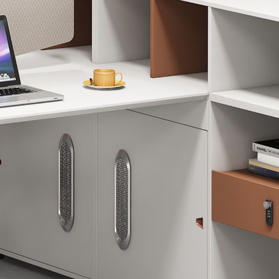 Mobiliário de escritório moderno 2 4 6 Pessoas Divisões de escritório Mesa Cubicle Estação de trabalho Mesa Com grande armário de armazenamento