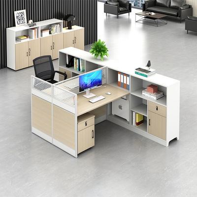 Escritório de escritório de tela moderna e simples de escritório e cadeira combinação de 2 pessoas Cubicle modular de madeira Escritório Estação de trabalho