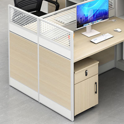 Escritório de escritório de tela moderna e simples de escritório e cadeira combinação de 2 pessoas Cubicle modular de madeira Escritório Estação de trabalho