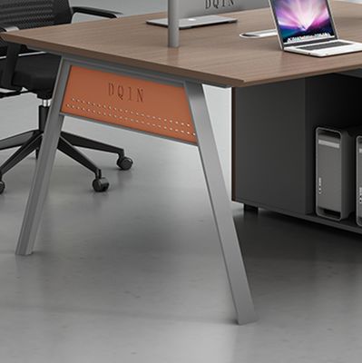 Mesa de escritório de várias pessoas Mesa de escritório de chefe Mesa de diretor de madeira Mesa moderna com armário