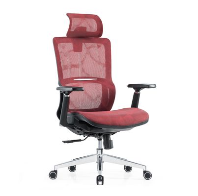 Suporte lombar Full Mesh Luxury Mesh With Headrest Comodidade de tecido ajustável Cadeira de escritório ergonômica