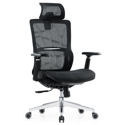 Suporte lombar Full Mesh Luxury Mesh With Headrest Comodidade de tecido ajustável Cadeira de escritório ergonômica