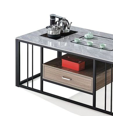 Mobiliário de escritório de pedra rectangular moderna com estrutura de metal resistente ao calor