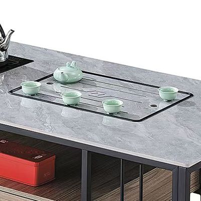 Mobiliário de escritório de pedra rectangular moderna com estrutura de metal resistente ao calor