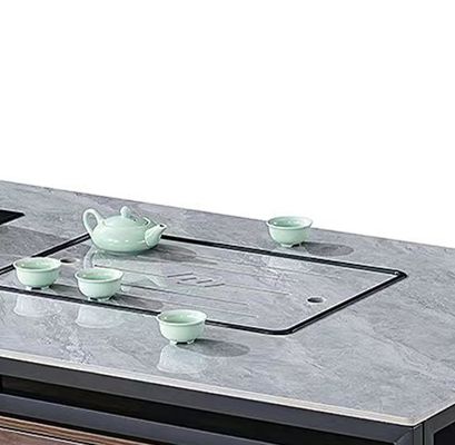 Rocha rectangular moderna com estrutura de metal chaleira de escritório móveis de escritório mesa de chá
