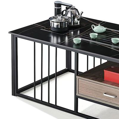 Tabela de café contemporânea Inteligente NegraLavras multifuncionaisMúveis de escritórioTabela de chá