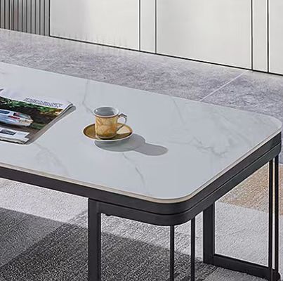 Y03# Mobiliário de escritório moderno Mesa de café de mármore Mesa de chá de recepção de escritório