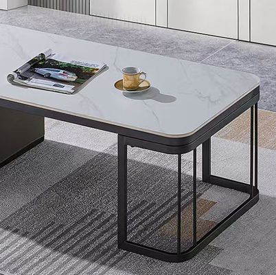 Y03# Mobiliário de escritório moderno Mesa de café de mármore Mesa de chá de recepção de escritório