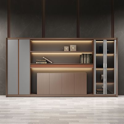 CEO Escritório Decorações do quarto Armazenamento Armazém de livros Madeira Mdf Moderno Estante de livros Arquivo da biblioteca