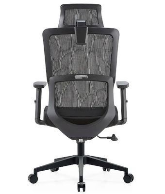 Mobiliário de malha preta de malha completa Massagem de suporte lombar Moderno Gráfico de apoio de braço Comodidade de tecido Cadeira de escritório ergonômica