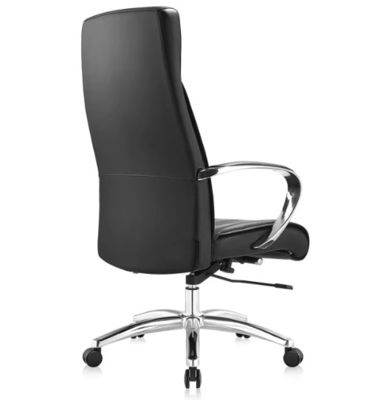 Cadeira de escritório giratória ergonômica ajustável de couro PU