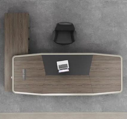 Tabela de alto nível Moderno mobiliário de escritório Luxo escritório executivo Mesa de escritório Mesa de escritório com mesa lateral e gaveta