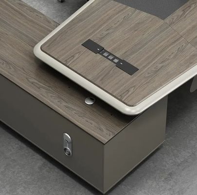 Tabela de alto nível Moderno mobiliário de escritório Luxo escritório executivo Mesa de escritório Mesa de escritório com mesa lateral e gaveta