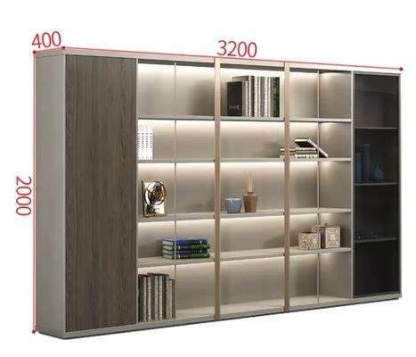 Fábrica Hot New Mobiliário comercial Escritório Large Bookshelf Mfc Arquivo de armazenamento Gabinete de escritório