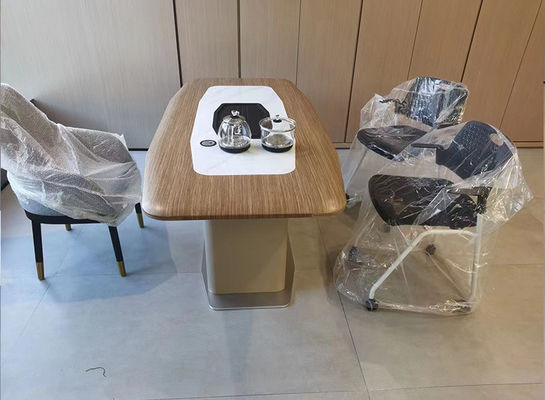 Mobiliário de escritório Sofá moderno Centro de mesa Conjunto Mdf Mesa de chá de madeira Mesa de café