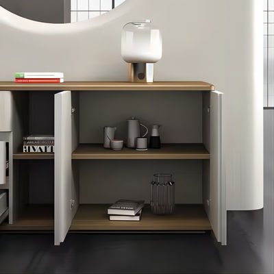 Porta de entrada de vento de luxo leve e moderna, divisória de armazenamento simples, mobiliário de escritório, armário de água e chá
