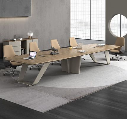 Mobiliário de escritório Sala de escritório Mesa de conferências Mdf Escritório moderno Oem Madeira Veneer Mesa de conferências Mesa de reunião