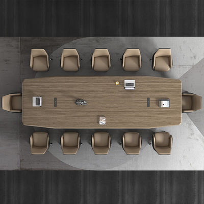 Mobiliário de escritório Sala de escritório Mesa de conferências Mdf Escritório moderno Oem Madeira Veneer Mesa de conferências Mesa de reunião