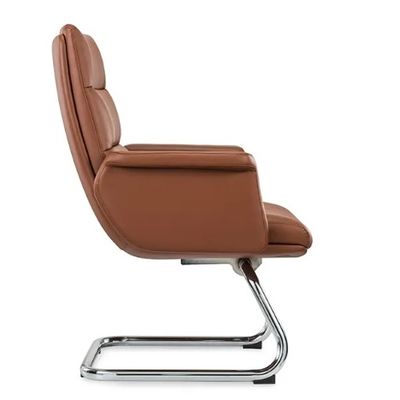 Cadeira de escritório ergonômica Roda de cromo flexível conveniente de couro Pu giratório Chefe gerente pessoal Cadeira giratória moderna