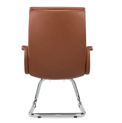 Cadeira de escritório ergonômica Roda de cromo flexível conveniente de couro Pu giratório Chefe gerente pessoal Cadeira giratória moderna