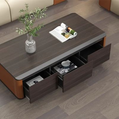 Mobiliário de escritório armário de armazenamento quadrado de madeira com porta pequena mesa de exposição mesa de canto para mesas de café