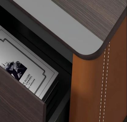 Mobiliário de escritório armário de armazenamento quadrado de madeira com porta pequena mesa de exposição mesa de canto para mesas de café