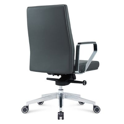 Cadeira de escritório giratória de couro traseiro ergonômica de escritório com roda giratória
