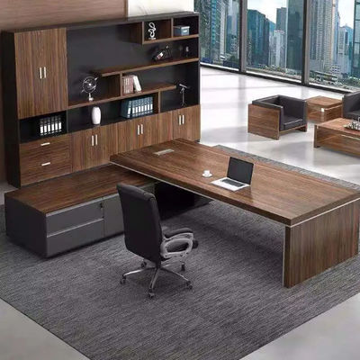 Fabrica feita sob medida Gerente moderno Mobiliário de escritório Forma de L Mesa Executivos de escritório Mesa de sala grande