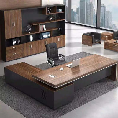 Fabrica feita sob medida Gerente moderno Mobiliário de escritório Forma de L Mesa Executivos de escritório Mesa de sala grande