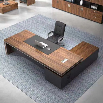 Fabrica feita sob medida Gerente moderno Mobiliário de escritório Forma de L Mesa Executivos de escritório Mesa de sala grande