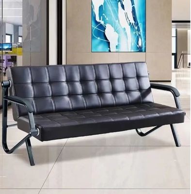 Salão de beleza moderno Salão de Spa Sala de espera Sofá Conforto 3 lugares Sofá de escritório Sofá de recepção de couro Sofá Sofá