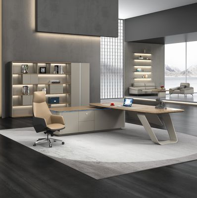 Venda por grosso Diretor Executivo Mesa de escritório Executivo Madeira Design de escritório moderno de luxo Mobiliário de escritório Contemporâneo