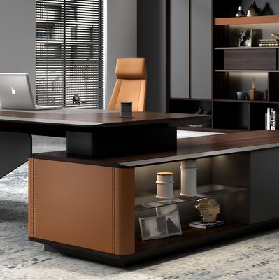 Fábrica Custom Wholesale Luxury Design Chefe Executivo Escritório Escritório Moderno Chefe Escritório Gerente Escritório Mesa Chefe Escritório Luxury