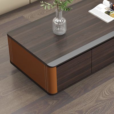 Mobiliário de escritório armário de armazenamento quadrado de madeira com porta pequena mesa de exposição mesa de canto para mesas de café