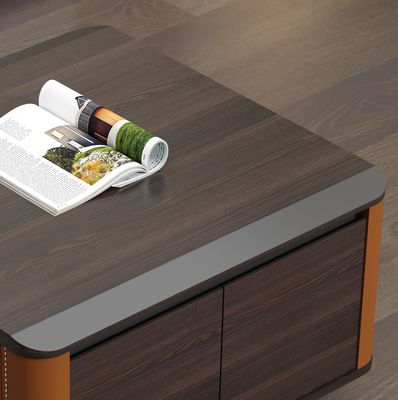 Minimalista sob medida Madeira Quadrado Armazenamento Sala de estar Luxo Modernas Mesa de Café