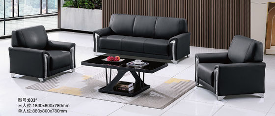 Design simples de alta qualidade Três assentos de recepção Móveis modernos Couro contemporâneo executivo moderno Sofá de escritório executivo