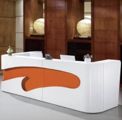 Mesa de recepção de escritório curva simples de alta qualidade Recepção moderna