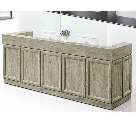 Recepção de estilo moderno de luxo Recepção de escritório personalizada Recepção de móveis de escritório Recepção de várias pessoas