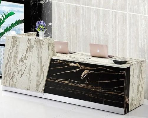 Escritório de recepção de luxo moderno Móveis de recepção de escritório personalizados Escritório de recepção para várias pessoas