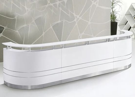 Mesa de recepção de alta qualidade, de luxo e moderna, personalizada, escritório, recepção frontal, móveis para várias pessoas, recepção