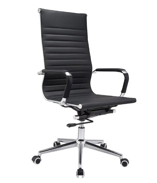 High Back Executive Boss Pu Cadeira de escritório de couro Mobiliário de escritório Cadeira giratória Cadeira de couro ajustável