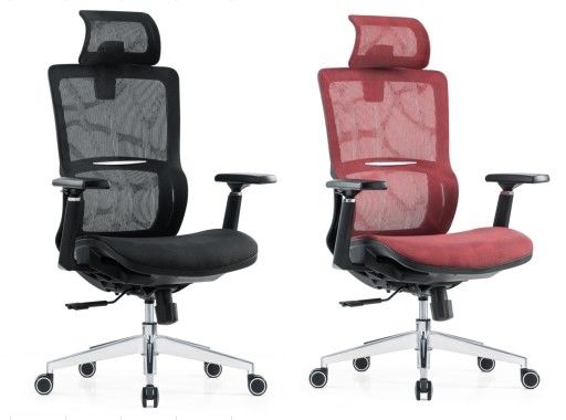 Suporte lombar Full Mesh Luxury Mesh With Headrest Comodidade de tecido ajustável Cadeira de escritório ergonômica