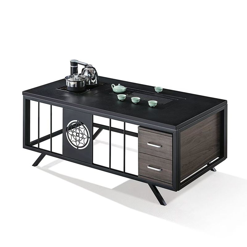 Mesa de café de escritório luxuosa mesa de rock mesa de chá simples mesa de chá de escritório com chaleira