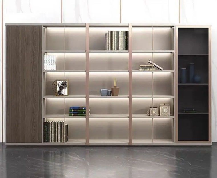 Fábrica Hot New Mobiliário comercial Escritório Large Bookshelf Mfc Arquivo de armazenamento Gabinete de escritório