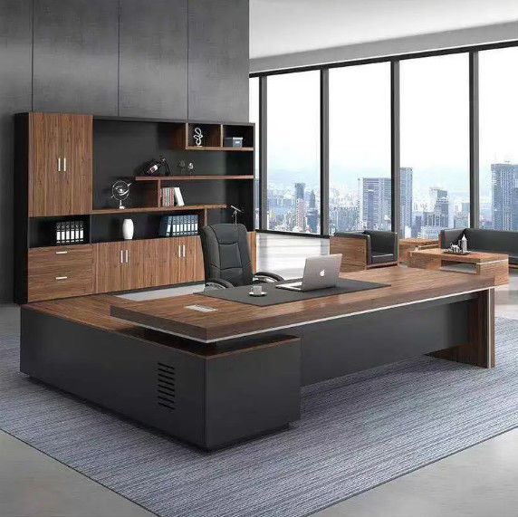 Fabrica feita sob medida Gerente moderno Mobiliário de escritório Forma de L Mesa Executivos de escritório Mesa de sala grande