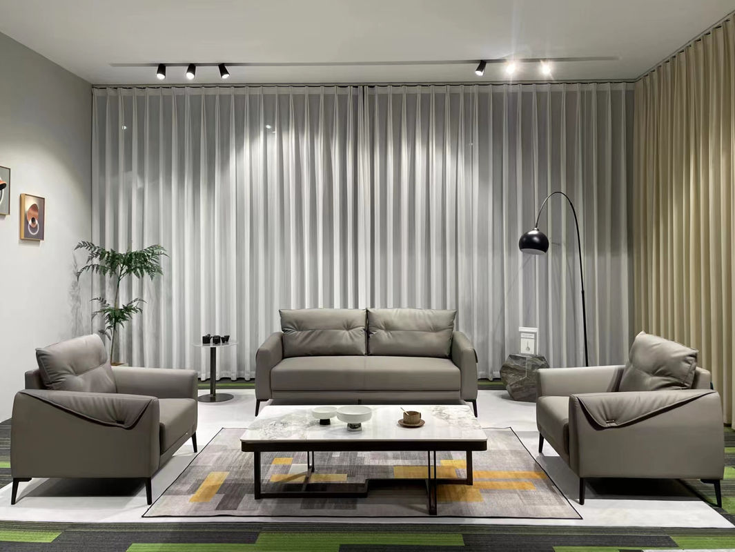 Modern Office Double Reception Sofa De Couro Conjunto Esponja De Alta Resiliência Couro De Alta Qualidade Ideal Para Reuniões De Negócios