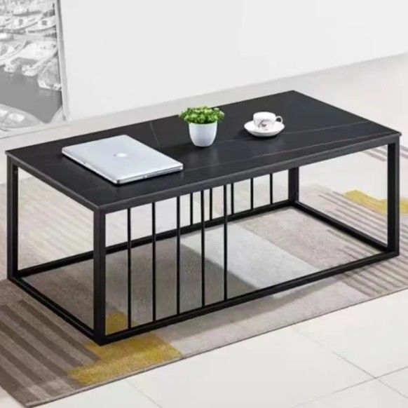 Novos Produtos Últimos Modelos Rock Plate Mesa de chá Sofá de escritório Mesa de café Combinação Sala de recepção Mesa de chá moderna simples