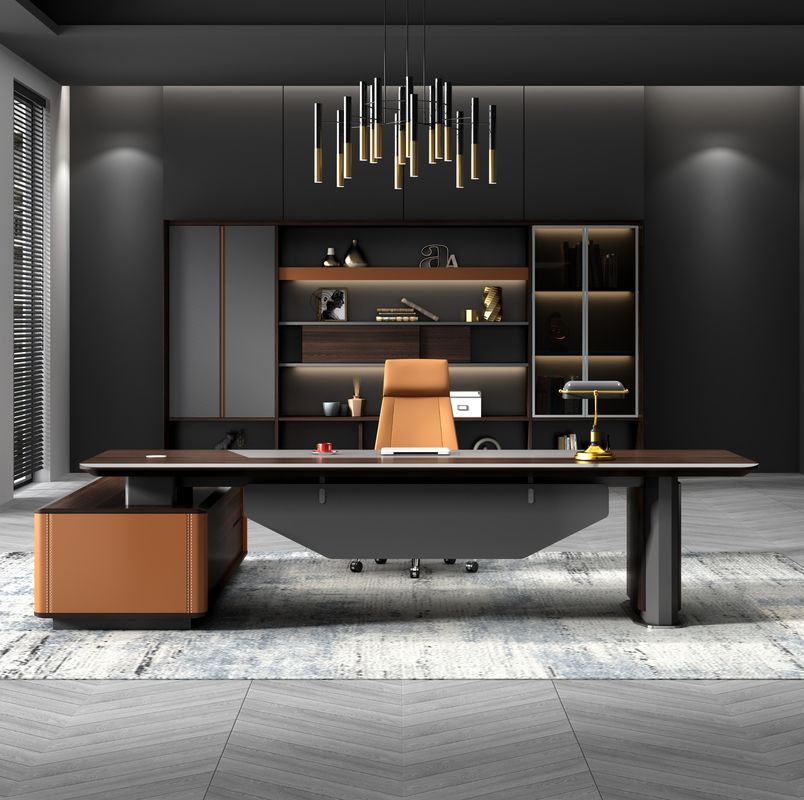 Fábrica Custom Wholesale Luxury Design Chefe Executivo Escritório Escritório Moderno Chefe Escritório Gerente Escritório Mesa Chefe Escritório Luxury